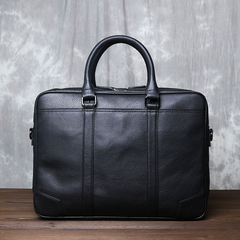 Thumbnail: Retro Leather Handbag men's Horizontal Large-capacity Messenger Briefcase First 