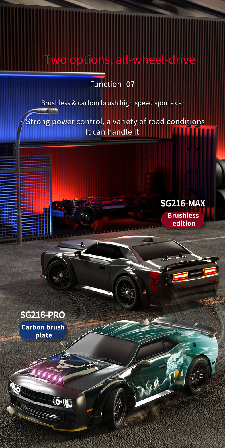 Thumbnail: Car ZLL SG216 MAX/SG216 PRO Brushless High-speed 4WD Remote Control 