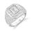 Thumbnail: Milangirl High Quality Micro Pave  Stone Huge  Rings For Men Women Luxury White 