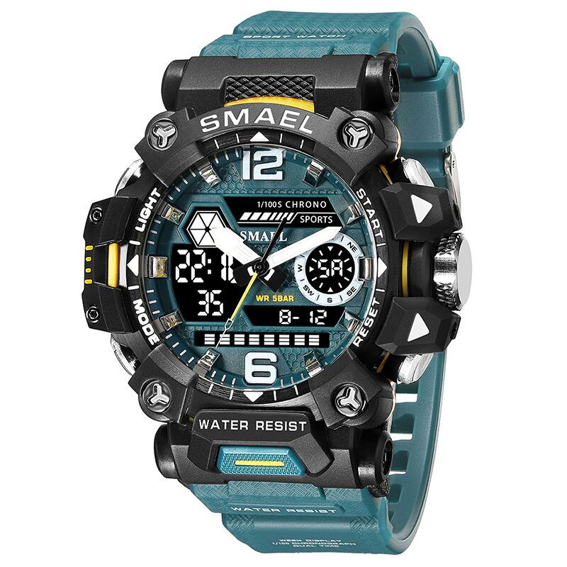 Thumbnail: NEW SMAEL Military Watches 50m Waterproof Sports Watch Digital 8072 Army Watch D