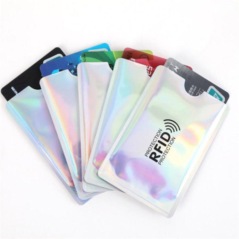 Thumbnail: 10PCS Anti Rfid Bank Card Holder Metal NFC Blocking Reader Lock ID Credit Card B