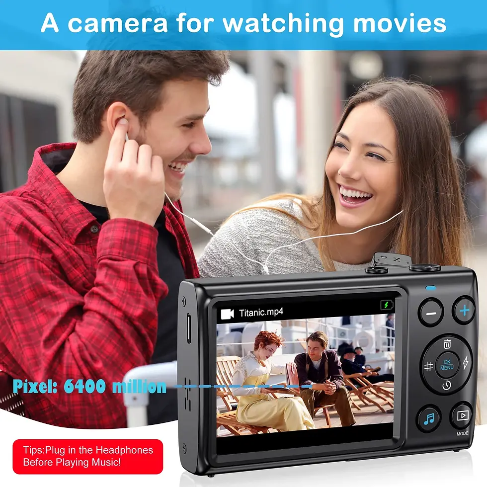 Thumbnail: 4K Digital Cameras for Photography 18X Digital Zoom Vlogging Video Camera for Yo