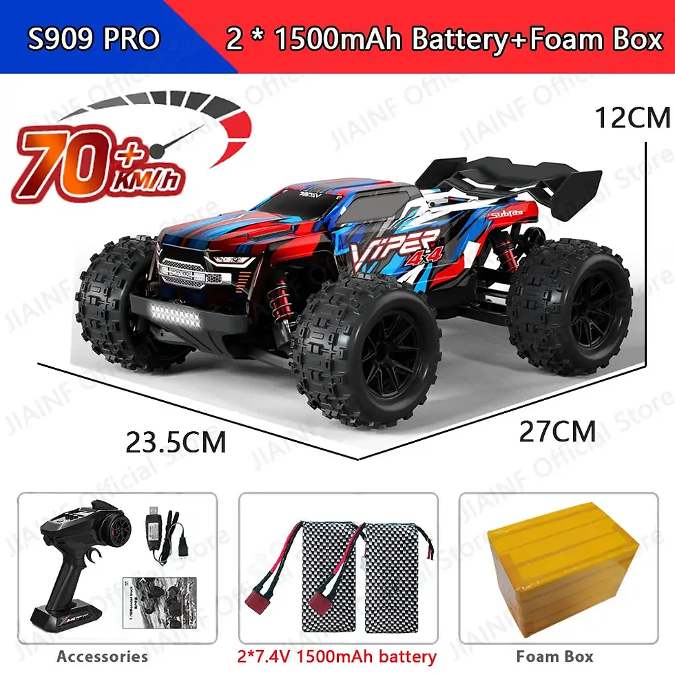 Thumbnail: S909PRO S910PRO 1:16 70KM/H 4WD RC Car With LED Remote Control Cars High Speed D