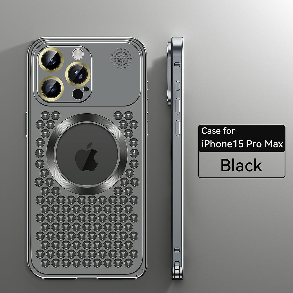 Thumbnail: Metal Heat Dissipation Phone Case For iPhone 13 12 14 15 16 Pro Max Plus Magneti