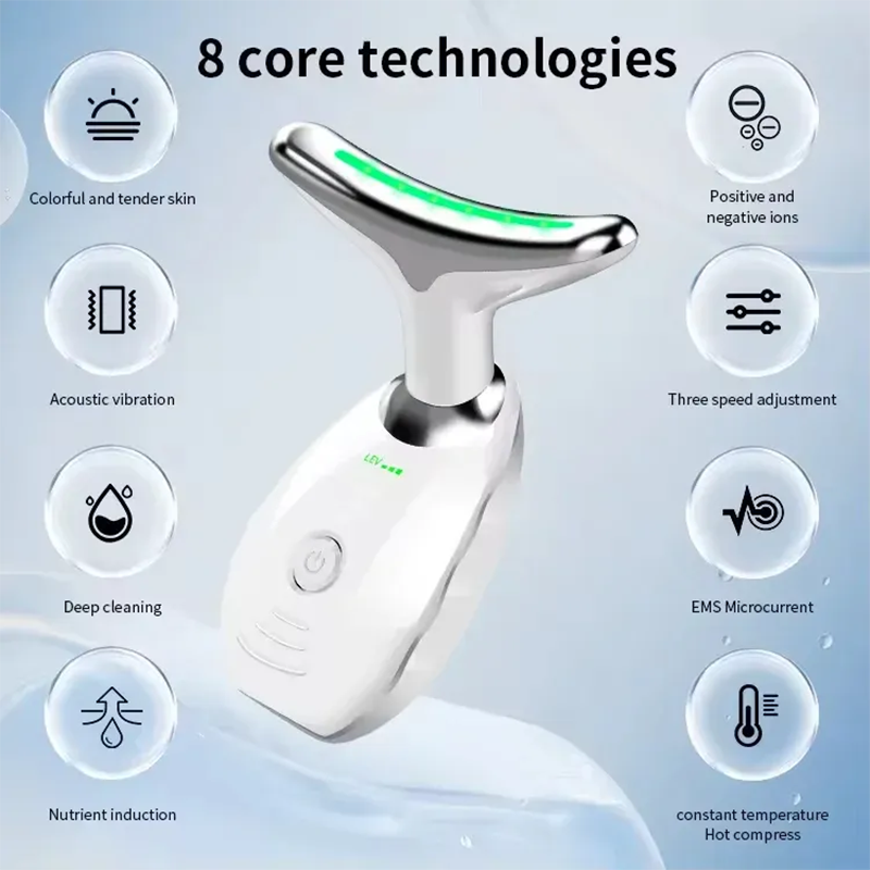 Thumbnail: EMS Microcurrent Chin Lifting Face Neck Beauty Device LED Photon Firming Rejuven