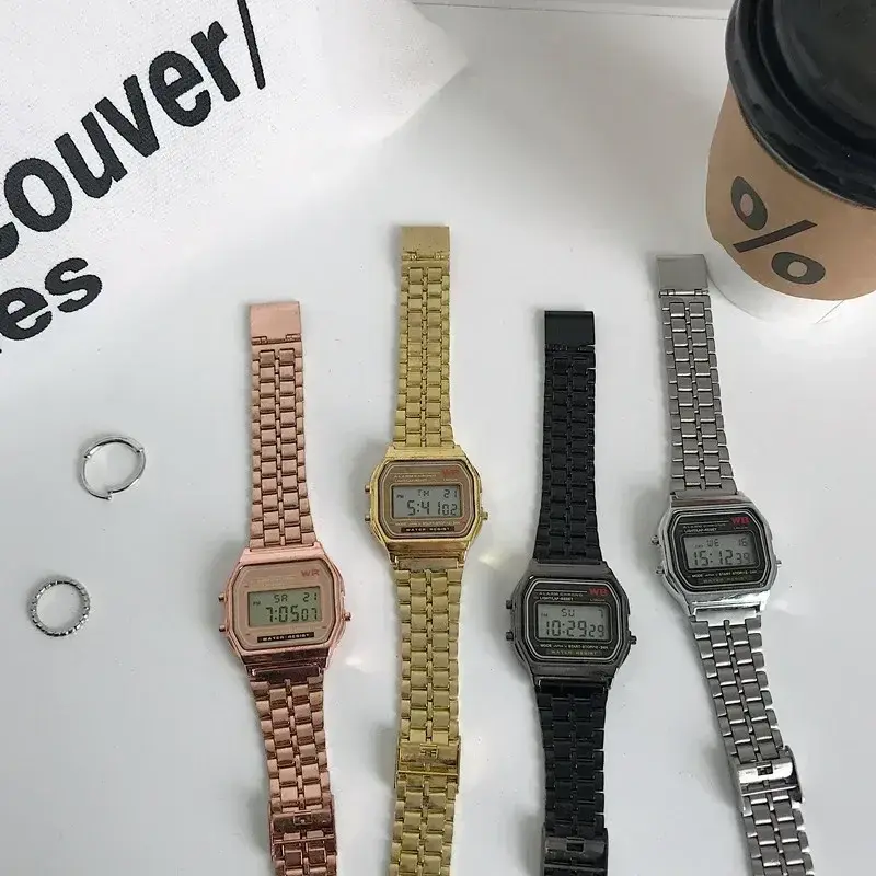Thumbnail: Top F91W Luxury Watch Waterproof Retro Digital Stainless Steel Military