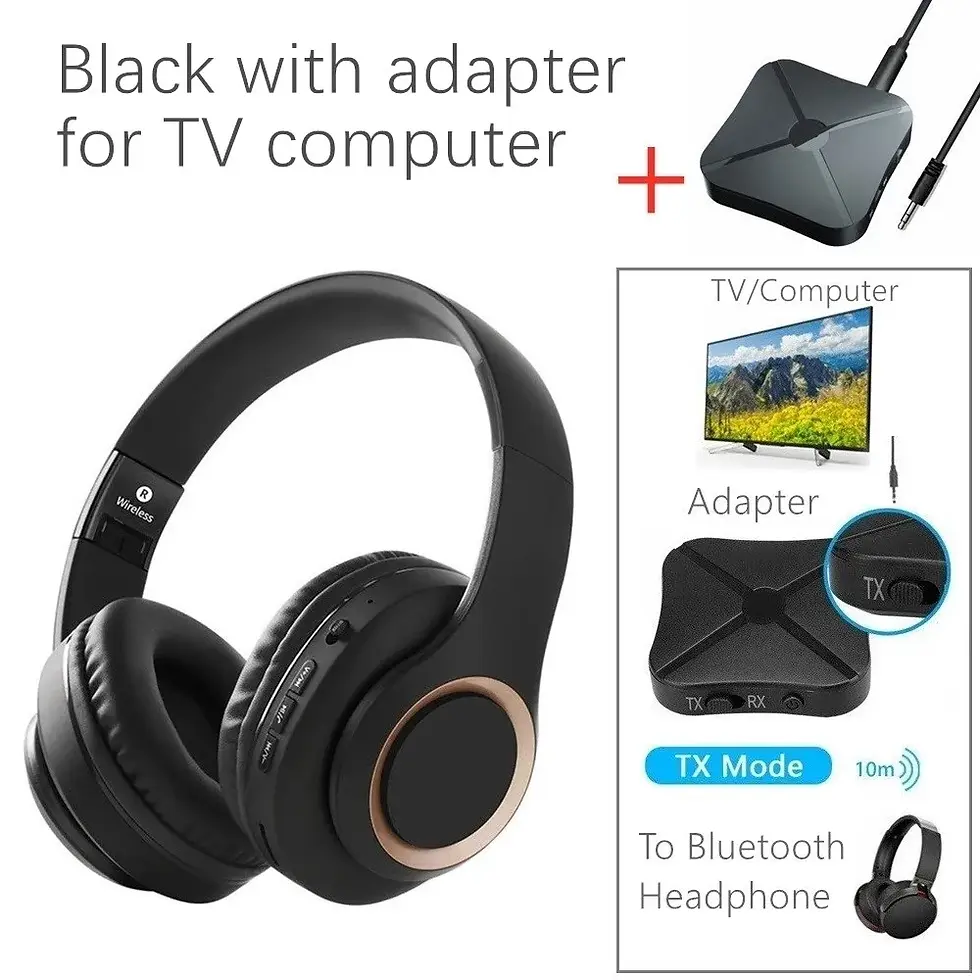 Thumbnail: Shoumi 15 Hours Play Wireless Headset Bluetooth Television Headphone with Mic,