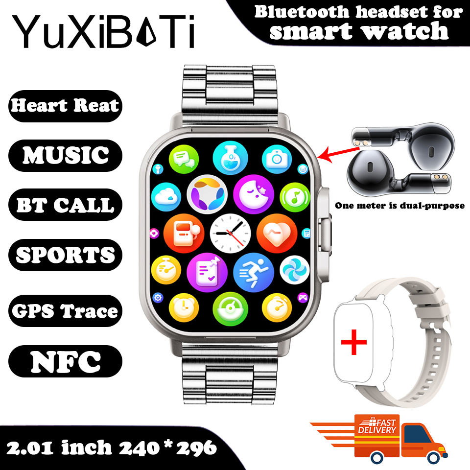 Thumbnail:  Smart Watch 2 in 1 With Earphone Smartwatch Bluetooth Call Men Watch GPS Track 