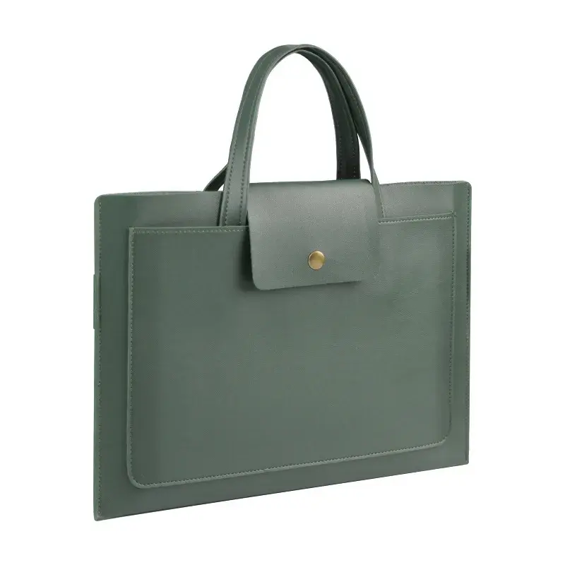 Thumbnail: High-Quality Leather Laptop Briefcase, Compatible with iPad Sleeve,Apple MacBook