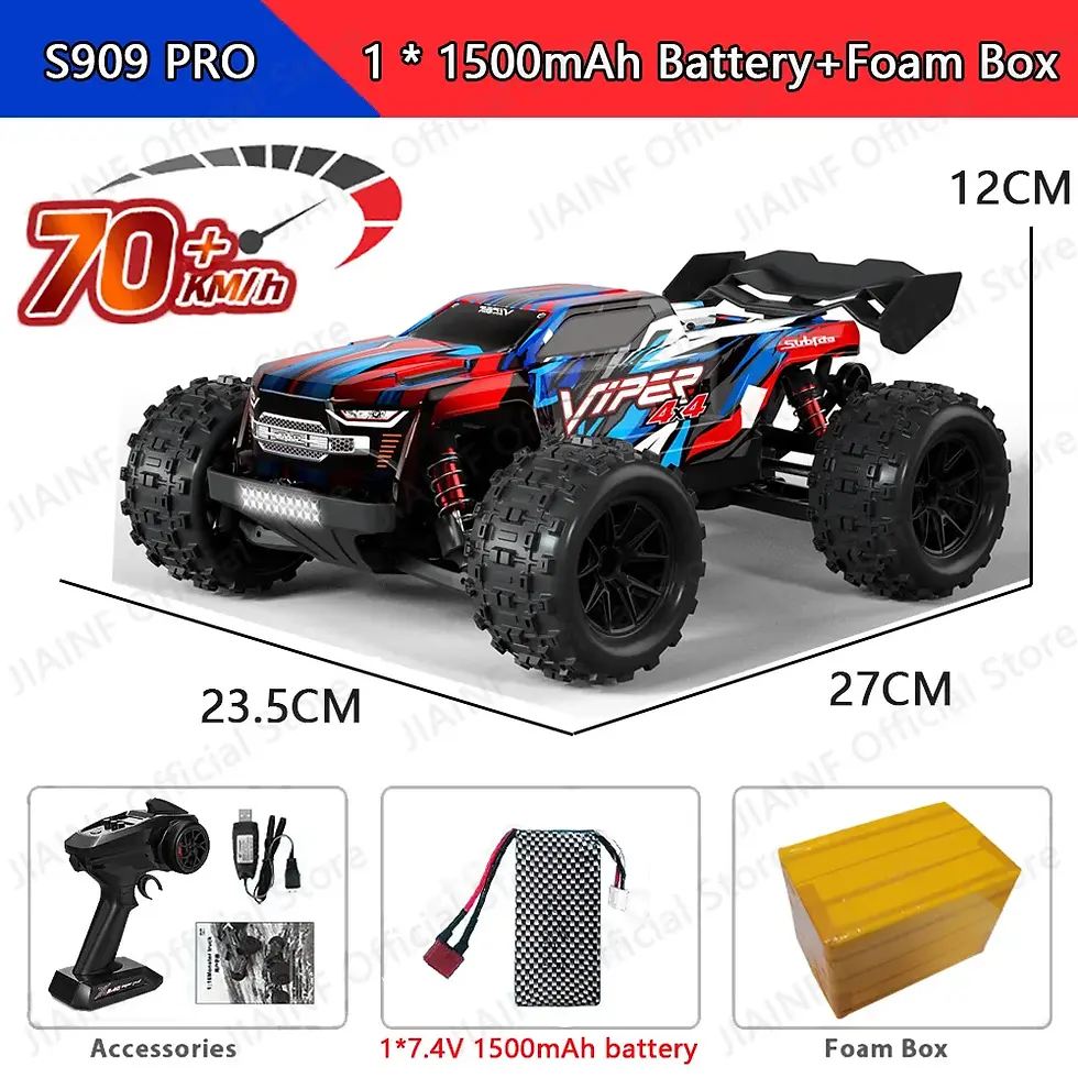 Thumbnail: S909PRO S910PRO 1:16 70KM/H 4WD RC Car With LED Remote Control Cars High Speed D