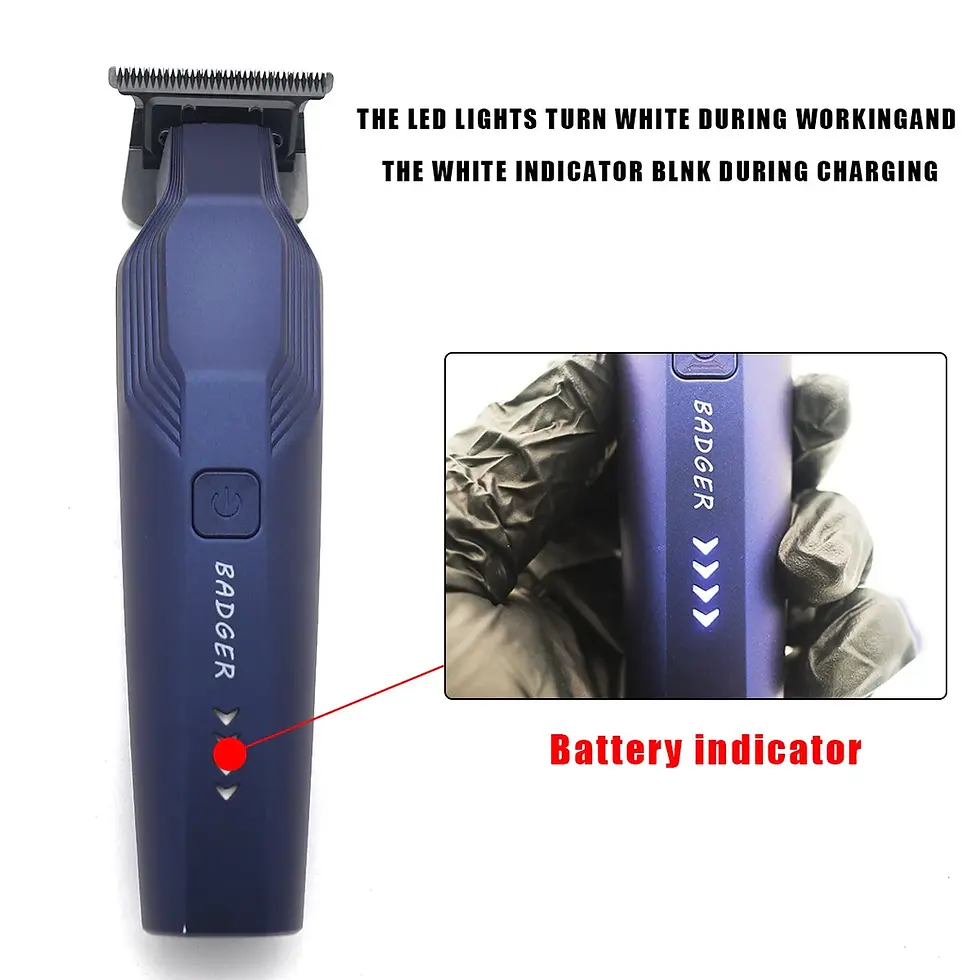 Thumbnail: Professional Hair Clipper for Men with Base Charger Graphite DLC T-Blade USB Cor
