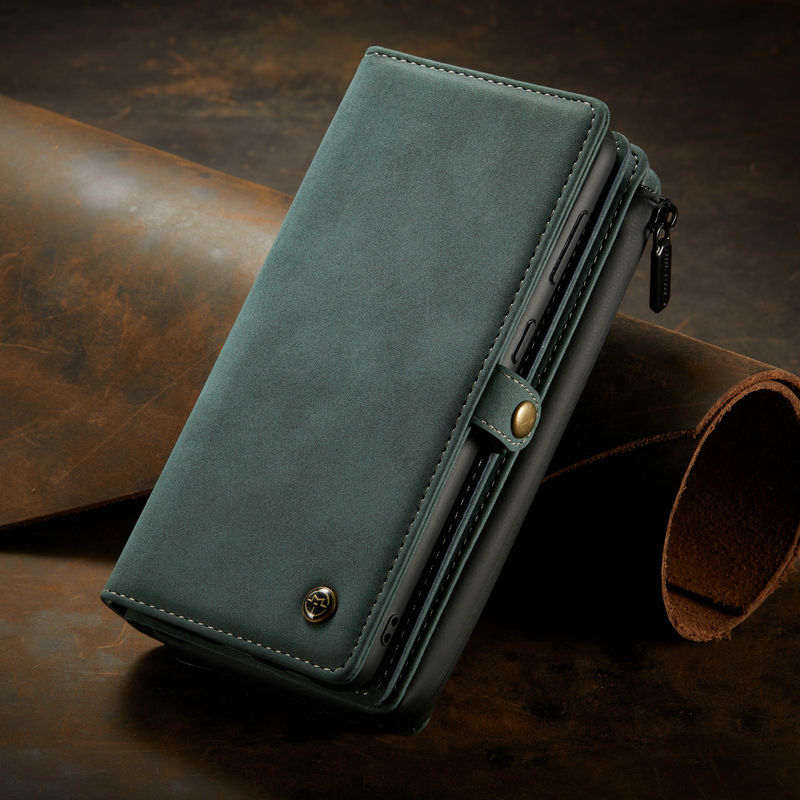 Thumbnail: CaseMe Leather Case for Samsung Galaxy S21 ultra Zipper Wallet Phone Case for Sa