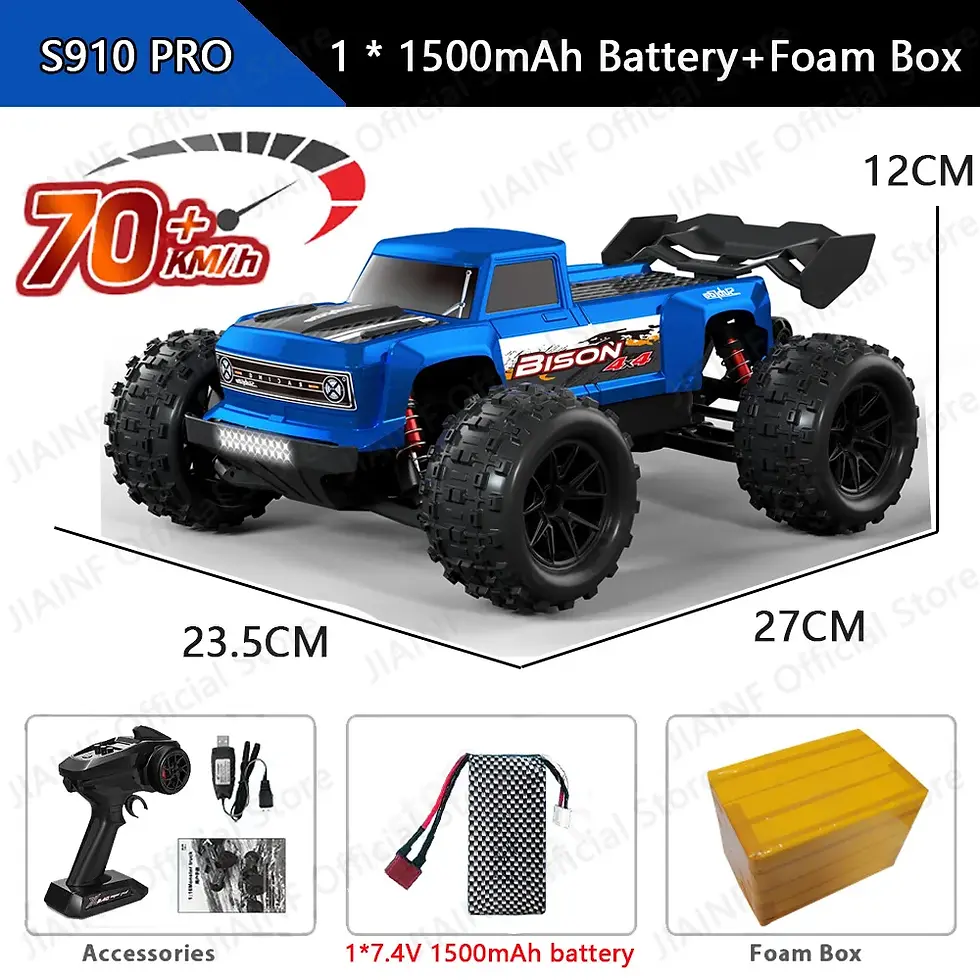 Thumbnail: S909PRO S910PRO 1:16 70KM/H 4WD RC Car With LED Remote Control Cars High Speed D