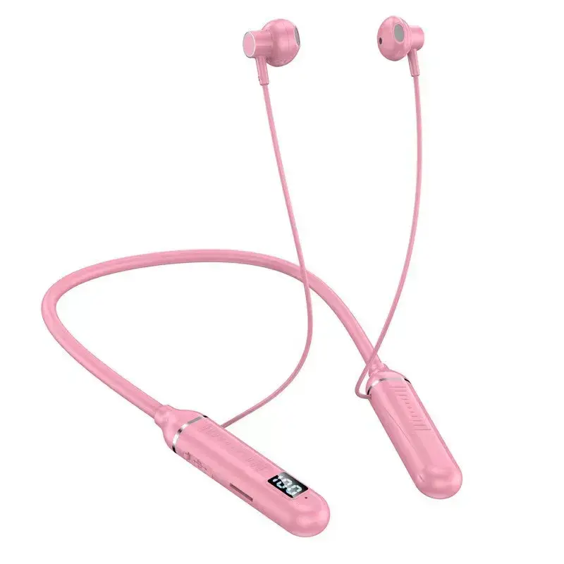 Thumbnail: Wireless Bluebooth Earphones Neckband Headphones Gaming LED Display Stereo Sport