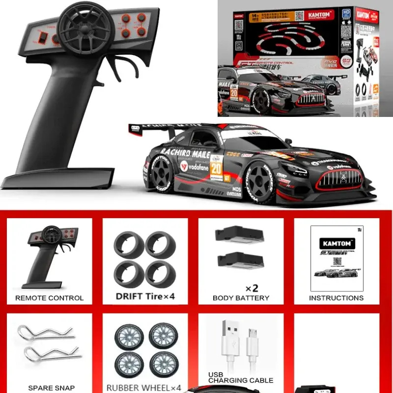 Thumbnail: Drift Car 1:24 30km/h 2.4G Continuously Variable Speed Violent Rear Wheel Drive 