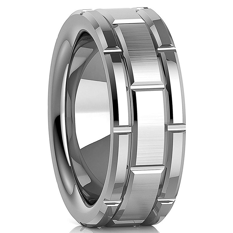 Thumbnail: Punk Classical Chain Stainless Steel Rings for Men Accessories Statement Jewelry