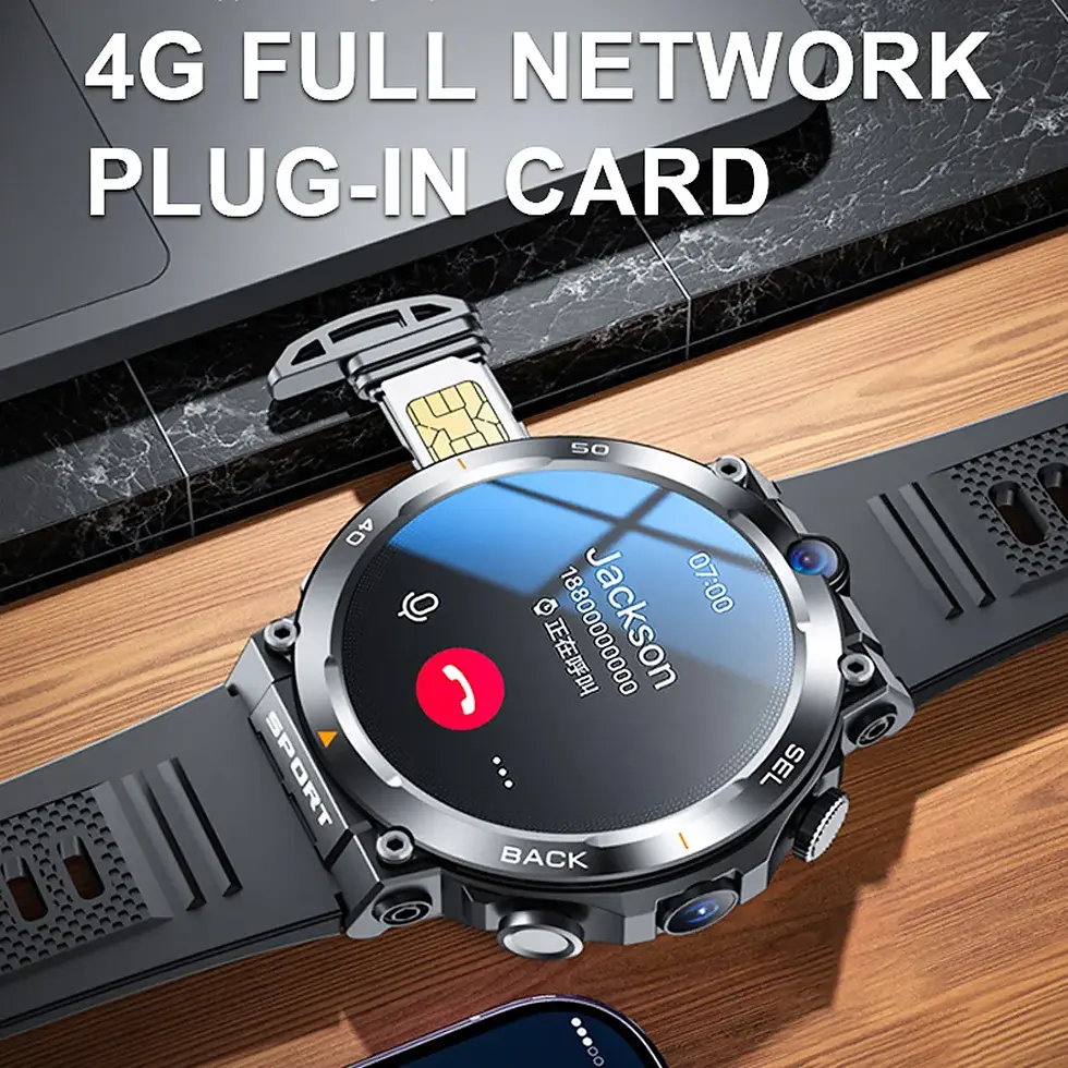 Thumbnail: Smartwatch Android GPS Video Wi-Fi Call Messaging HD Dual Cameras 4G Sim Card