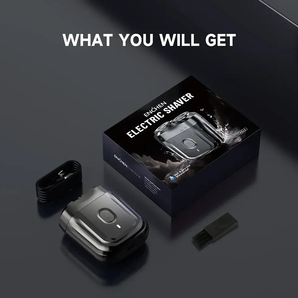 Thumbnail: Enchen Beard Trimmer Mini Shaver Professional 2D Face Shaver Waterproof Shaving 
