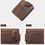 Thumbnail: Men's Crazy Horse Leather Short Wallet Genuine Leather Buckle Wallet Vintage Top
