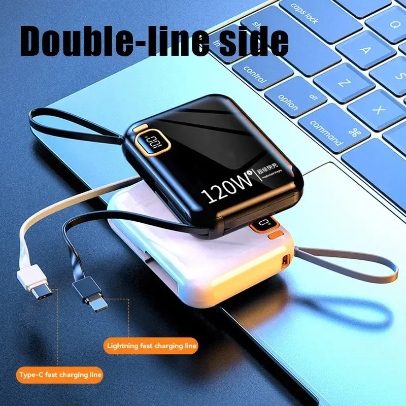 Thumbnail: New 50000mAh 120W Portable Power Bank High Capacity Cable Two-Way Fast Charging 