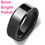 Thumbnail: 4mm 6mm 8mm Bright and Dull Polish Silver Color Titanium Ring For Men and Women 