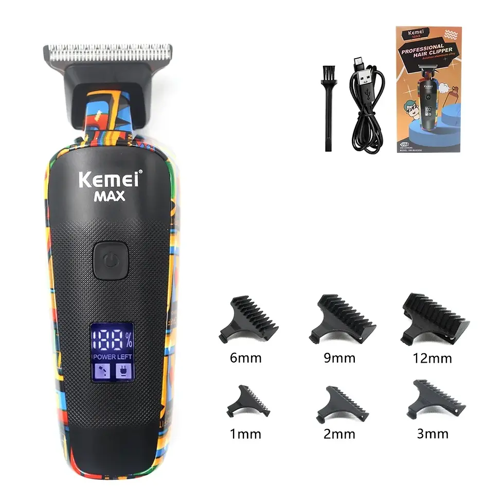 Thumbnail: Professional Hair Trimmer Machine-USB Charging Powerful Induction Motor LCD Disp
