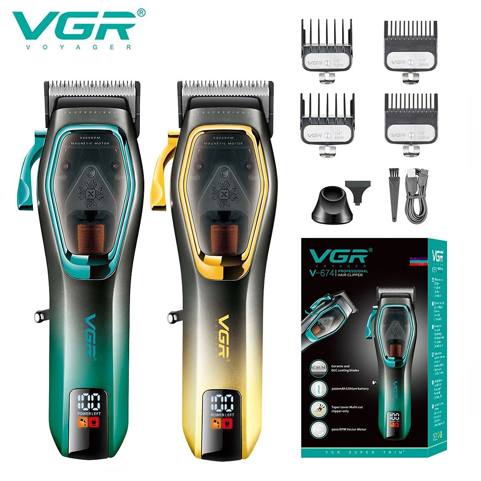 VGR Hair Trimmer Professional Clippers Barber Cordless Hair Cut Adjustable Hair