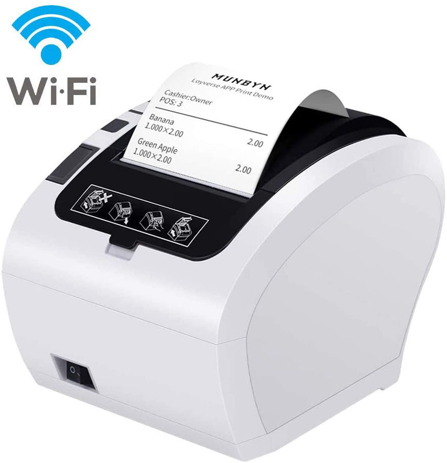 Thumbnail: 80mm 300m/s Thermal Receipt Printer POS Billing Printer Wireless WIFI/Bluetooth 