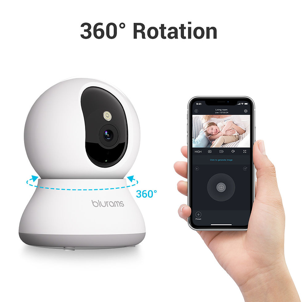 Thumbnail: 2 Pcs Blurams Indoor Security Camera 2K, Home Security Camera for Dog/Elder, Sec