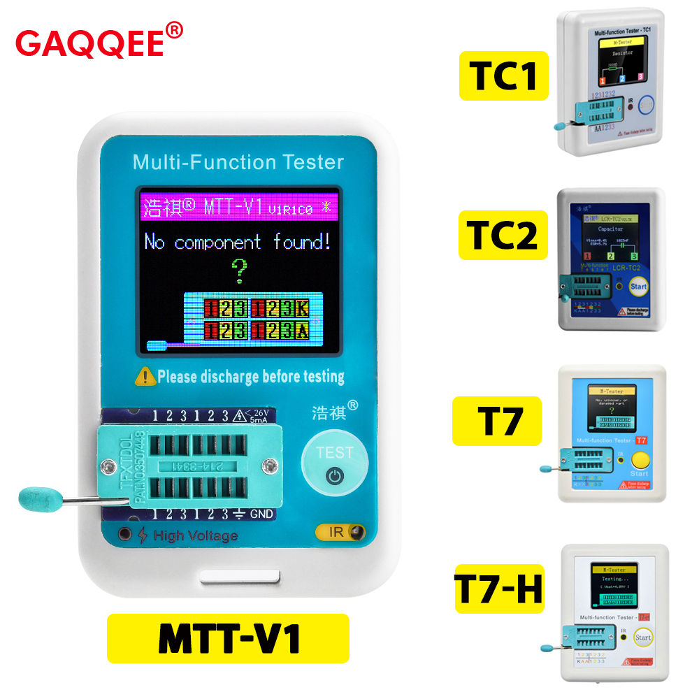 MTT-V1 TCR-T7 LCR-TC1 Transistor Tester High Precision LCD Digital Meter Diode T