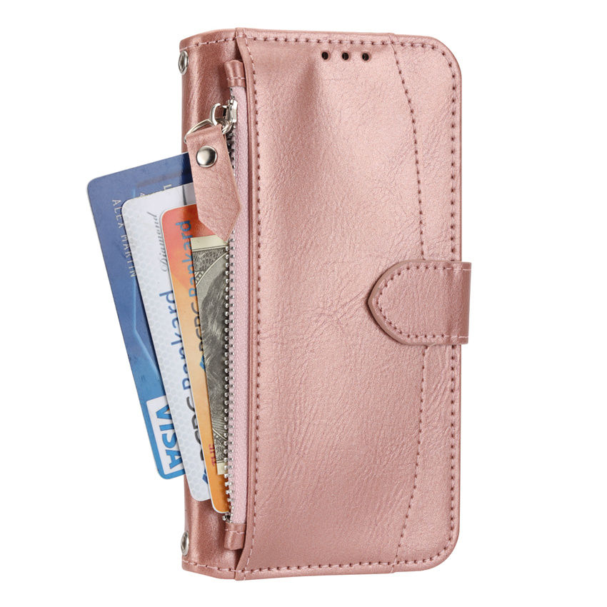 Thumbnail: Fashion Zipper Wallet Case For iphone 15 14 13 12 11 Pro Max X XS XR 7 8 Plus SE