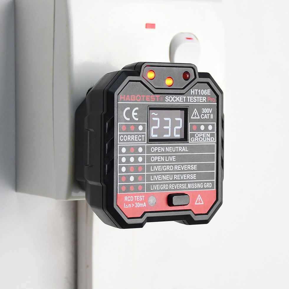 Thumbnail: Habotest HT107 Socket Tester Pro Voltage Test RCD 30mA Socket Detector UK 
