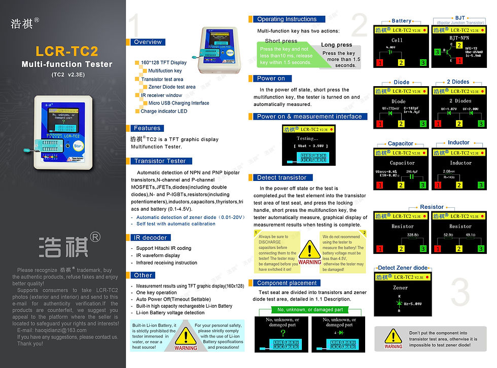 Thumbnail: LCR-TC2 Upgraded High-Precision Transistor Tester Multimeter for Diode Triode MO