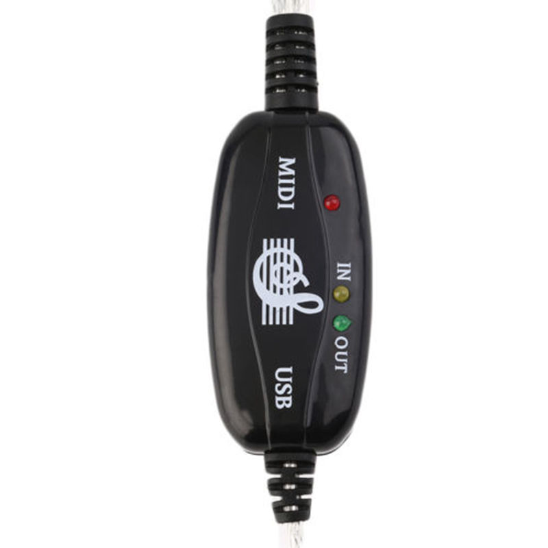 Thumbnail: MIDI to USB Interface Cable Adapter for Keyboard Electronic Music Create Cable
