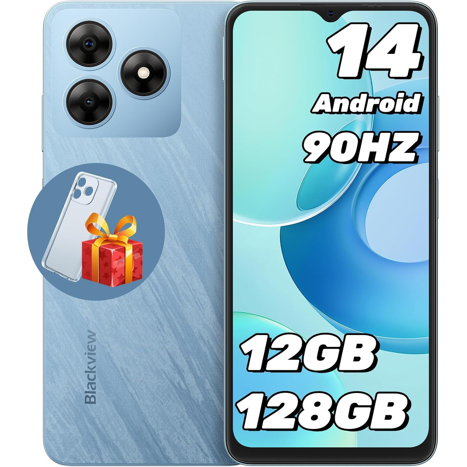 Blackview WAVE 8 Smartphone 6.56'' HD+ Display,Octa Core 12GB(4+8) 128GB,5000mAh