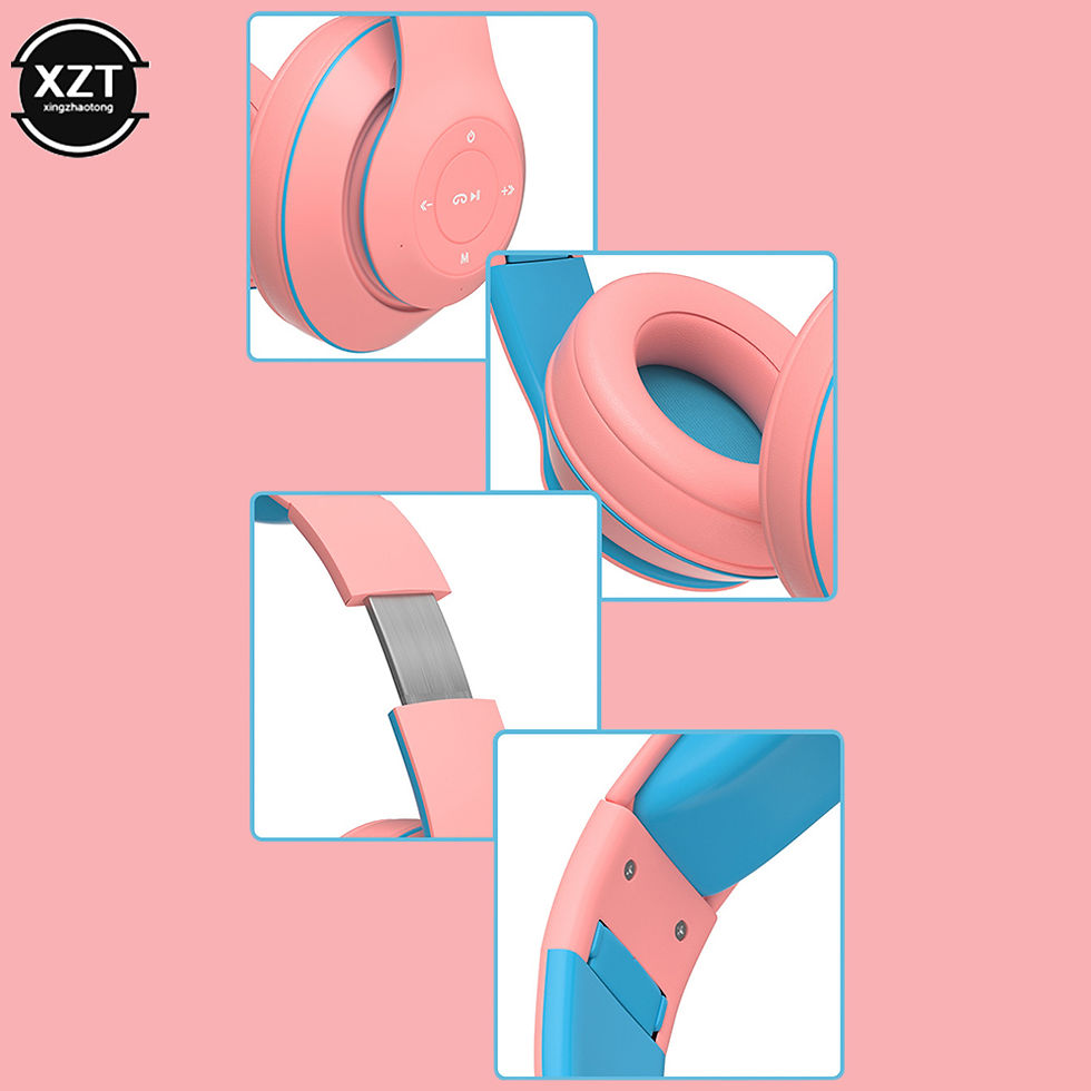 Thumbnail: Bluetooth-compatible 5.0 Wireless Headphone Foldable HIFI Stereo Bass Earphone 