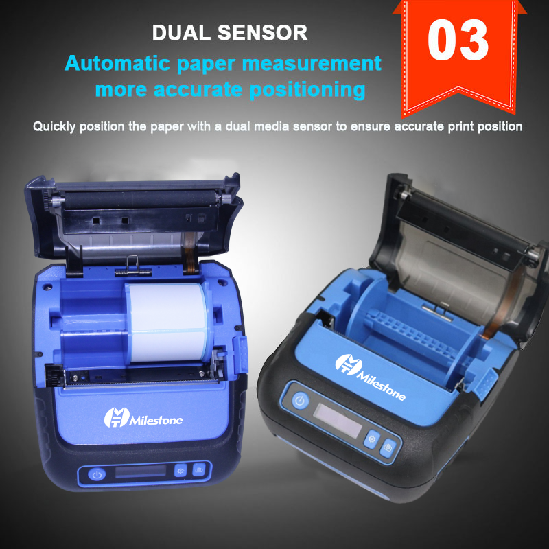 Thumbnail: Milestone 80mm Bluetooth Thermal Receipt Printer Portable Label Printer Barcode/