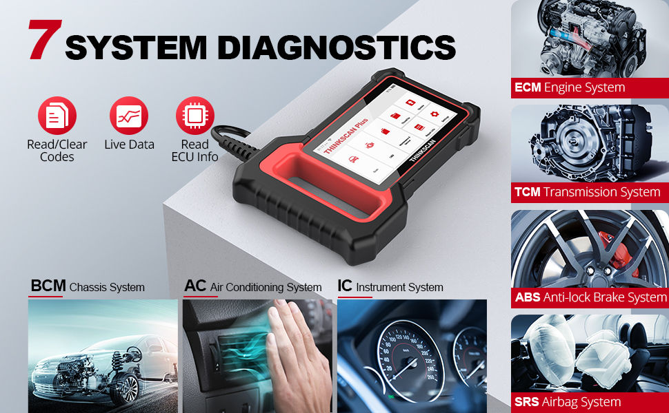 Thumbnail: Thinkscan Plus S7/S6/S5/S4 Diagnostic Tools Diagnose 7 System 5 Reset Free 