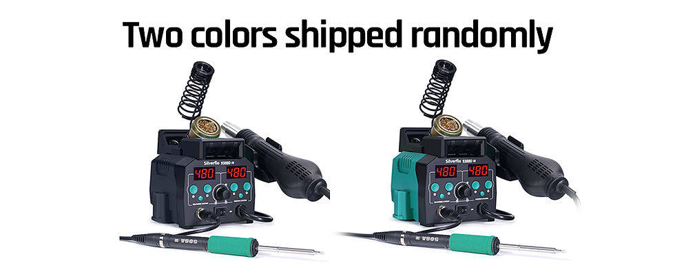 Thumbnail: Silverflo 938BD-III Soldering Station Rapid Heating T12 Soldering Iron Hot Air W