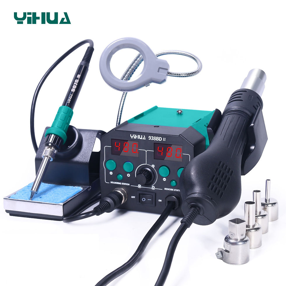 Thumbnail: YIHUA 938BD-II 740W Hot Air Gun Rework Station Soldering Iron Solder Station wit