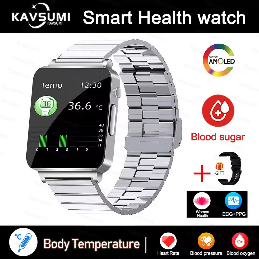 Thumbnail: Smart Watch Blood Sugar  Men ECG+PPG Heart Rate Body Temperature Monitor Women 
