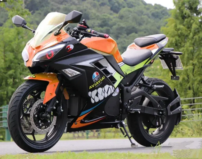 Thumbnail: The latest new energy 100km lithium battery adult motorcycle high speed 60mph of