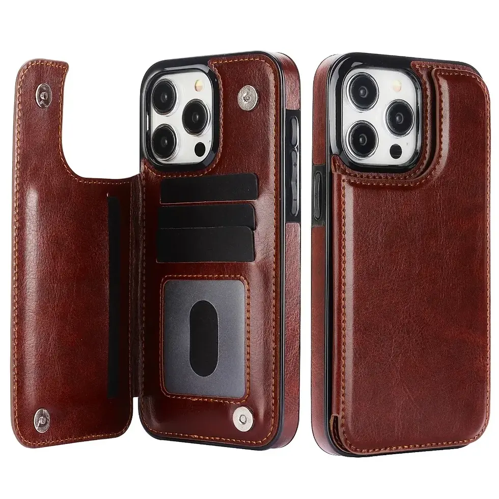 Thumbnail: Wallet Flip Phone Case For iPhone 16 15 Pro Max 14 11 13 12 Mini XR 7 8 Plus SE 