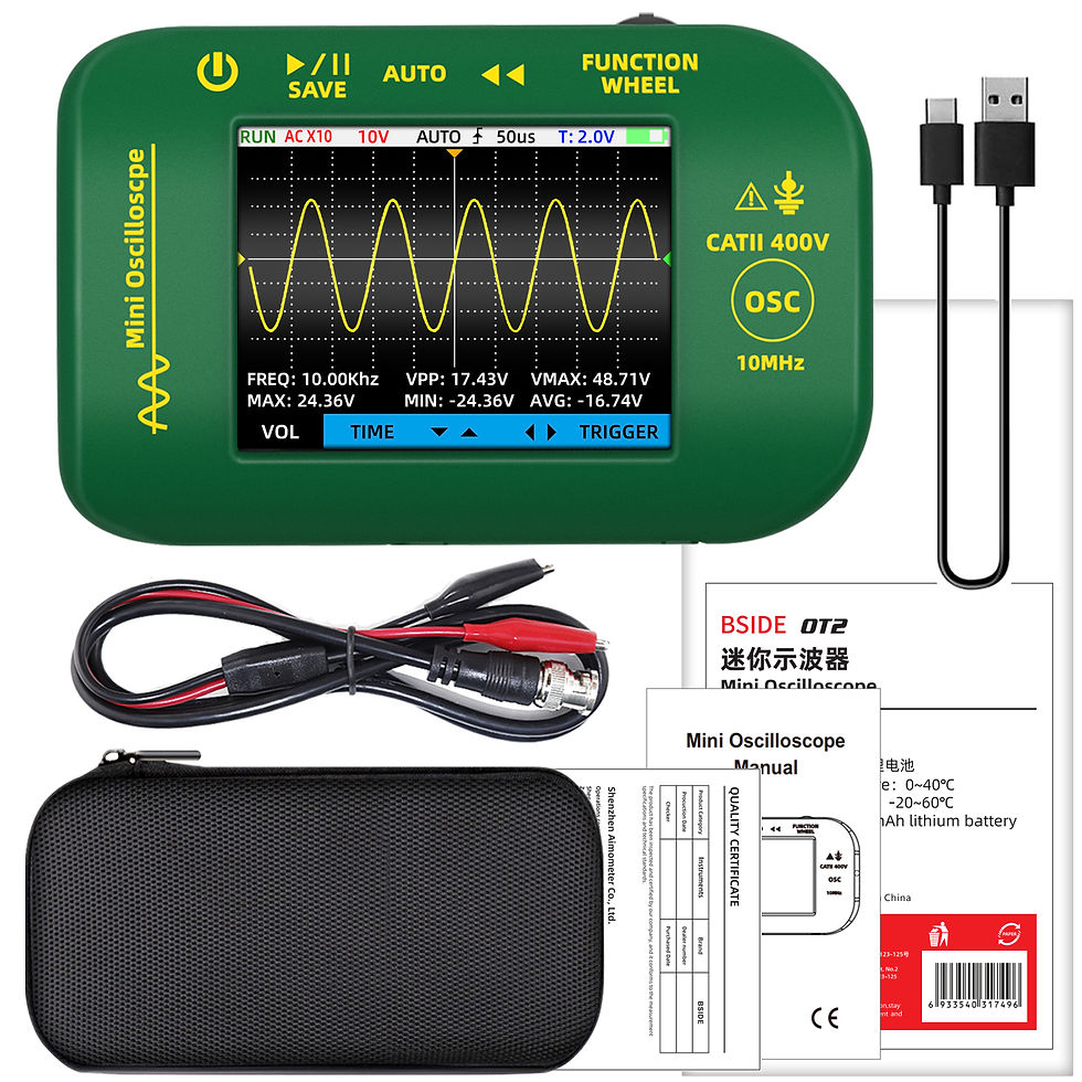 Thumbnail: BSIDE Portable Oscilloscope 10MHz 48MSa/s 2IN1 Digital Signal Generator Sampling