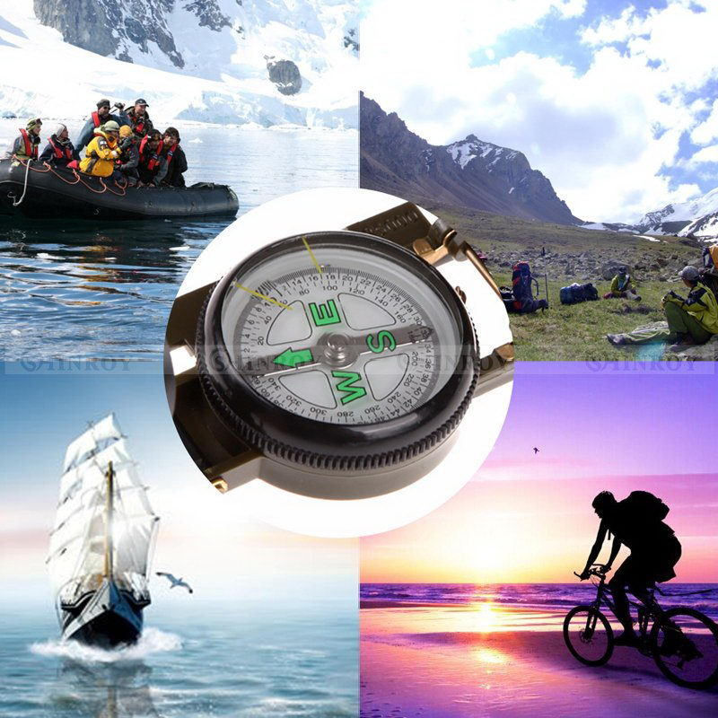 Thumbnail: Multifunction Lens Compass Military Army Hiking Camping Outdoor Survival Tool