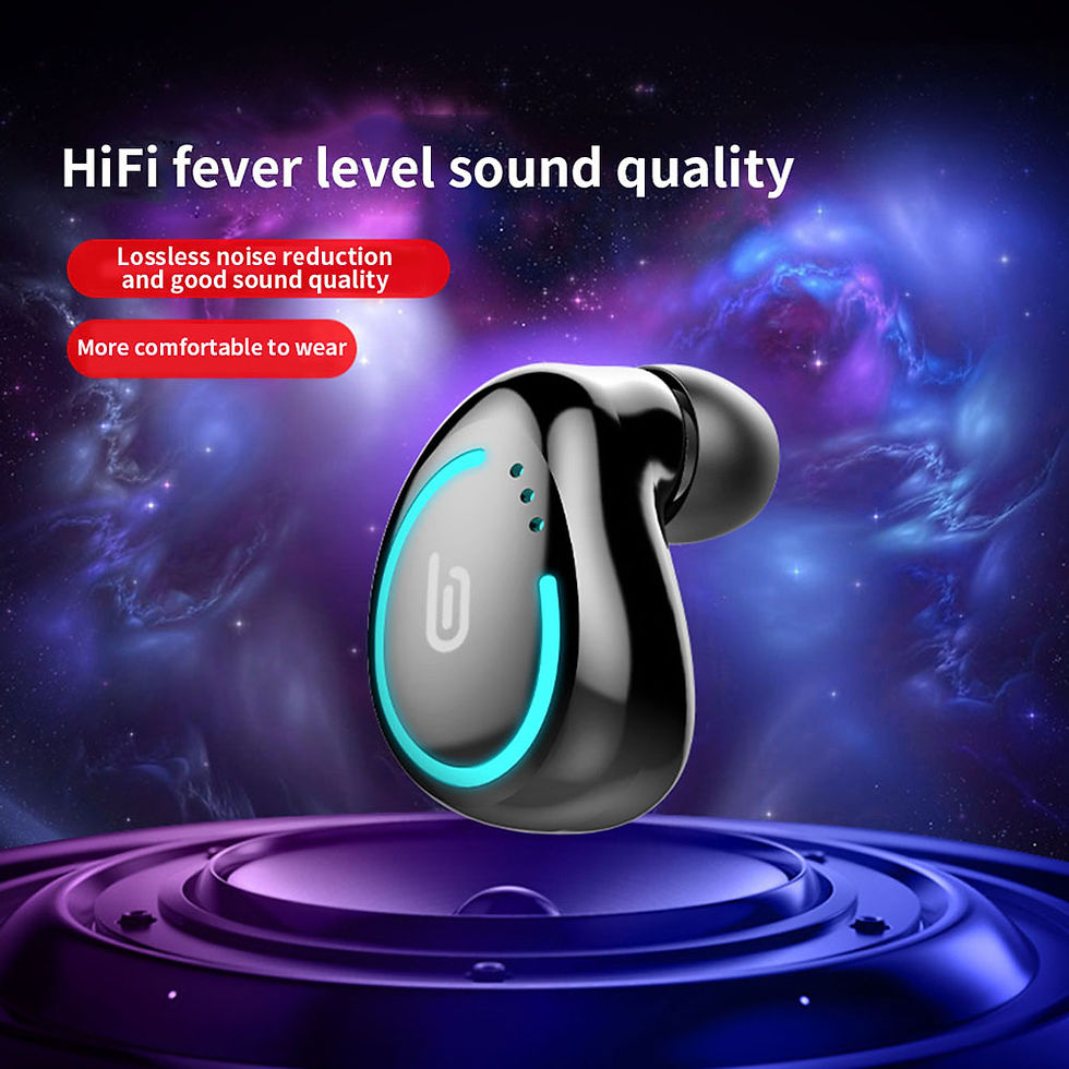 Thumbnail: Mini Single Ear Bluetooth Earphone In-Ear Invisible Headset Hi-Fi Music Wireless