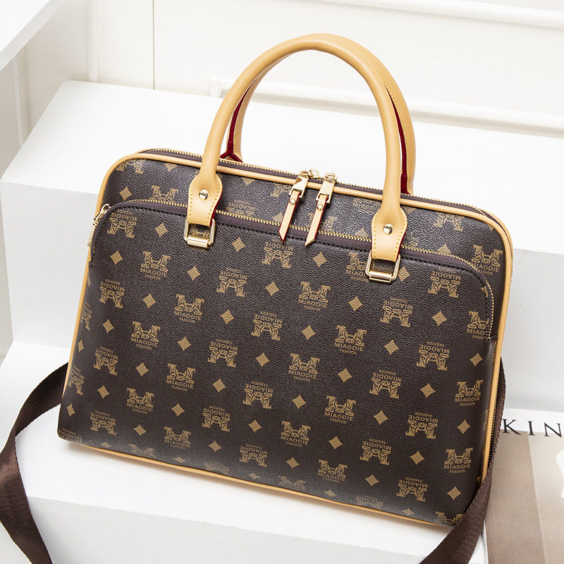 Thumbnail: Women's Briefcase Computer 14 inch Bag For Macbook Air Leather Laptop Handbag Wo
