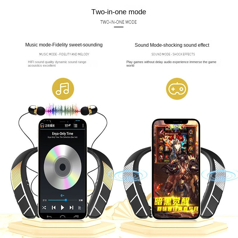 Thumbnail: LZ-6 LZ-5 Bluetooth 5.0 Neckband Headset Wireless Earphone Speaker Headphone Wat