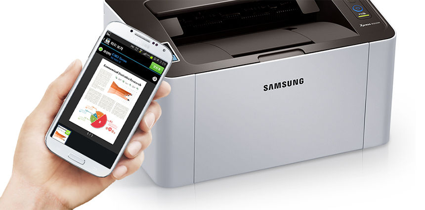 Thumbnail: samsung black & white laser printer limitless printing wireless SL-M2024W