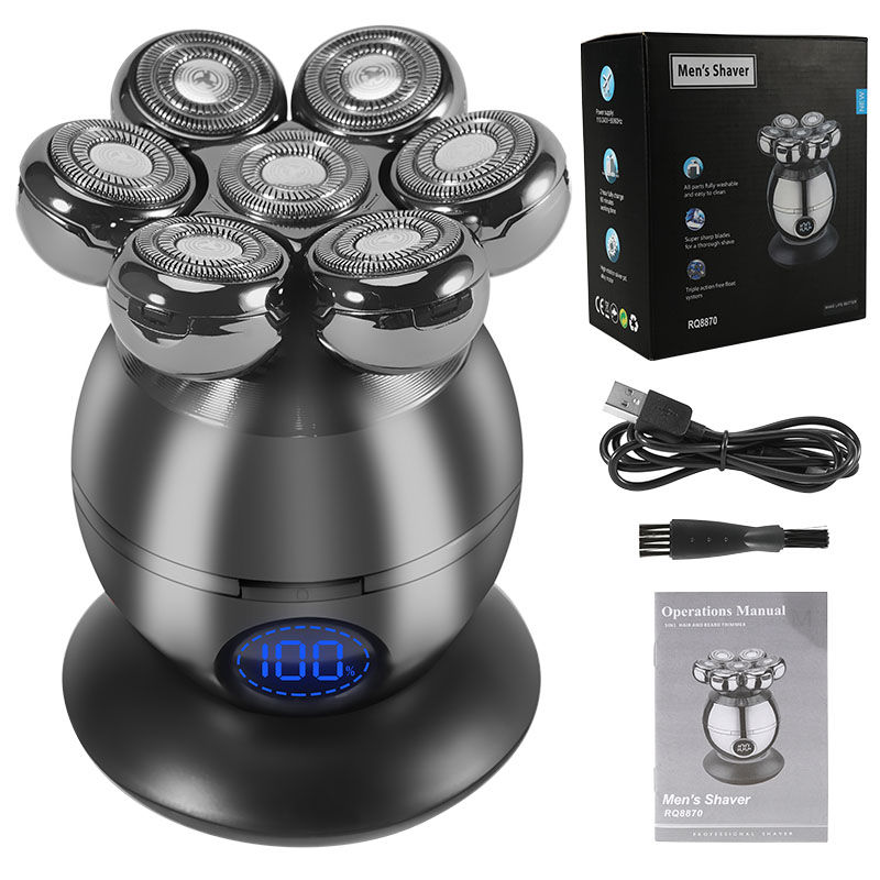 Thumbnail: Men Grooming Kit Wet Dry Electric Shaver Beard Hair Trimmer Electric Razor Recha